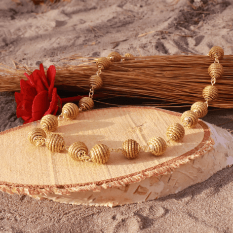 Collier Perles de Lumière de l'Or Sauvage