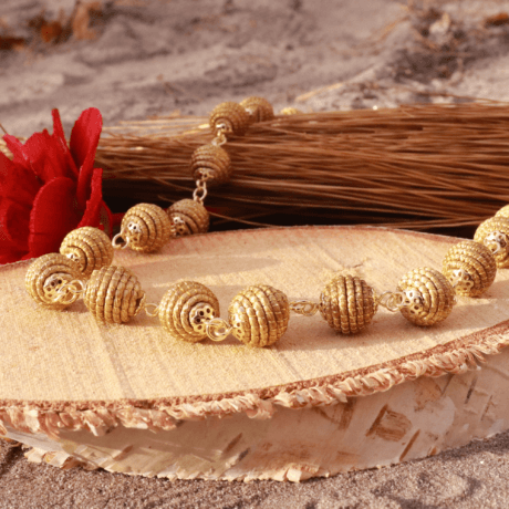 Collier Perles de Lumière Zoomé de l'Or Sauvage