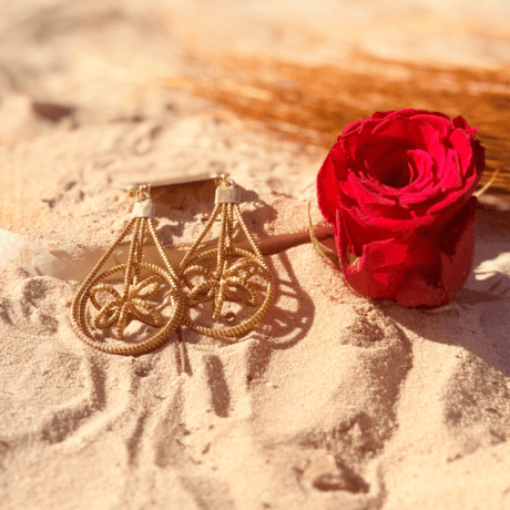 Boucles d’Oreilles "Pétales de Soleil" en Or Végétal