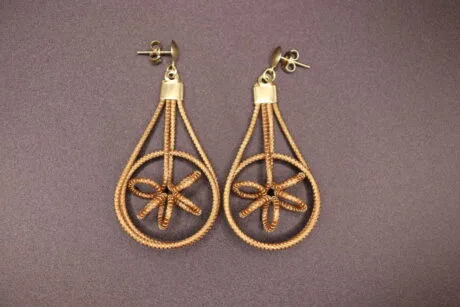 Bijou artisanal en or vegetal tresse main - Or Sauvage