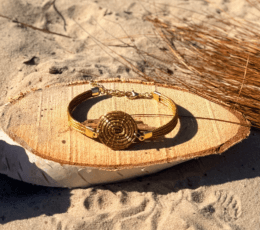 Bracelet "Solaire" – Spirale en Or Végétal