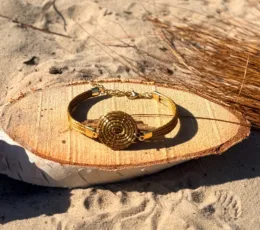 Bracelet "Solaire" – Spirale en Or Végétal