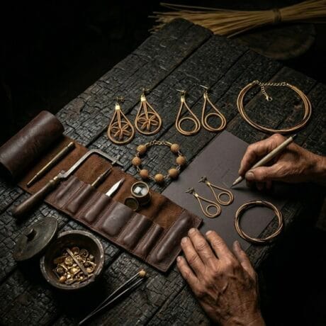Bijou artisanal en Capim Dourado du Brésil
