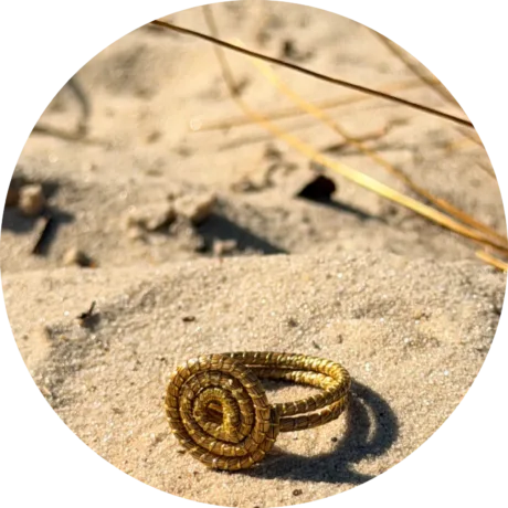 Pastille de categorie Bagues en or vegetal Capim Dourado - Or Sauvage