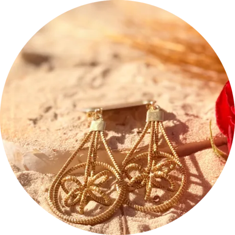 Pastille de categorie Boucles d'oreilles en or vegetal - Or Sauvage