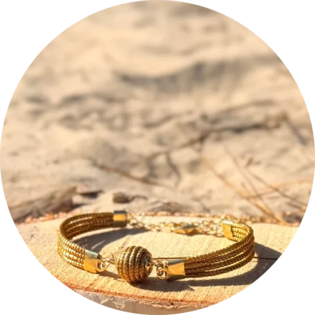 Pastille de categorie Bracelets en or vegetal Capim Dourado - Or Sauvage