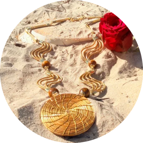 Pastille de categorie Colliers en or vegetal Capim Dourado - Or Sauvage