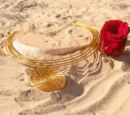Collier "Astre Solaire" – Pendentif Spirale en Or Végétal