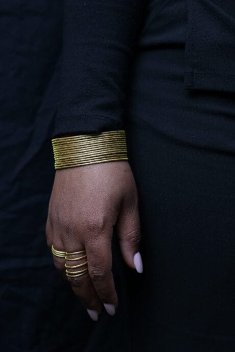Création éthique et légère en or végétal Capim Dourado du Jalapão