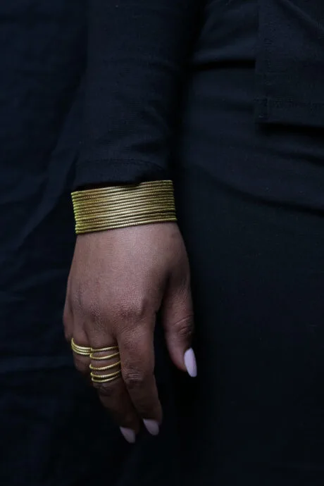 Création éthique et légère en or végétal Capim Dourado du Jalapão