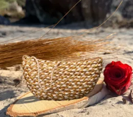 Sac Banane "Horizon Solaire" – Or Végétal et Design Artisanal