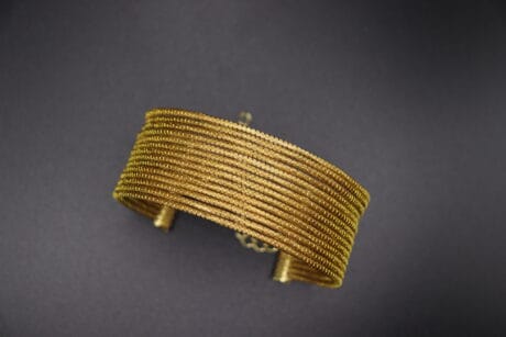 Bijou artisanal en or vegetal tresse main - Or Sauvage