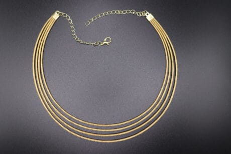 Bijou artisanal en or vegetal tresse main - Or Sauvage