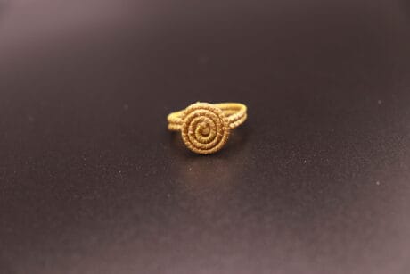 Bijou artisanal en or vegetal tresse main - Or Sauvage
