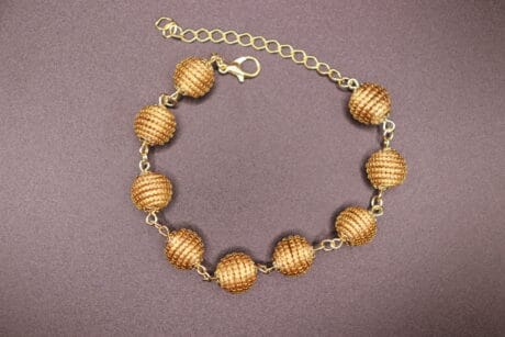 Bijou artisanal en or vegetal tresse main - Or Sauvage