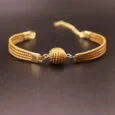 Bijou artisanal en or vegetal tresse main - Or Sauvage
