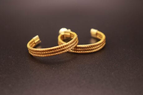 Bijou artisanal en or vegetal tresse main - Or Sauvage