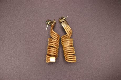 Bijou artisanal en or vegetal tresse main - Or Sauvage