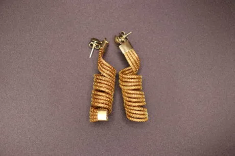 Bijou artisanal en or vegetal tresse main - Or Sauvage