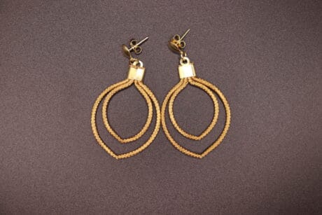 Bijou artisanal en or vegetal tresse main - Or Sauvage