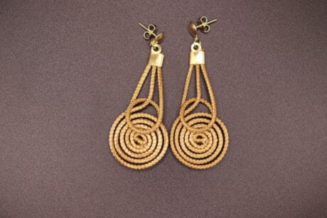 Bijou artisanal en or vegetal tresse main - Or Sauvage