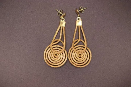 Bijou artisanal en or vegetal tresse main - Or Sauvage