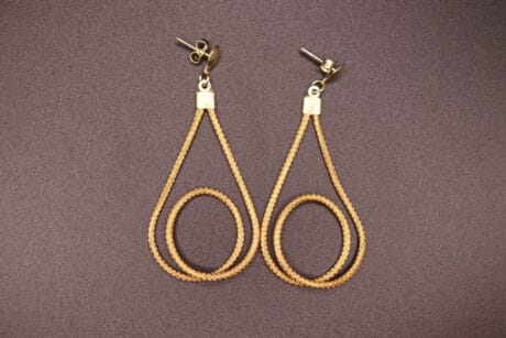 Bijou artisanal en or vegetal tresse main - Or Sauvage