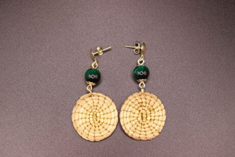 Bijou artisanal en or vegetal tresse main - Or Sauvage