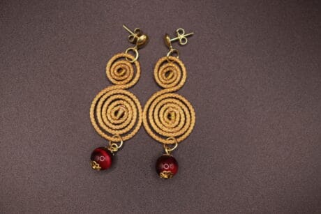 Bijou artisanal en or vegetal tresse main - Or Sauvage